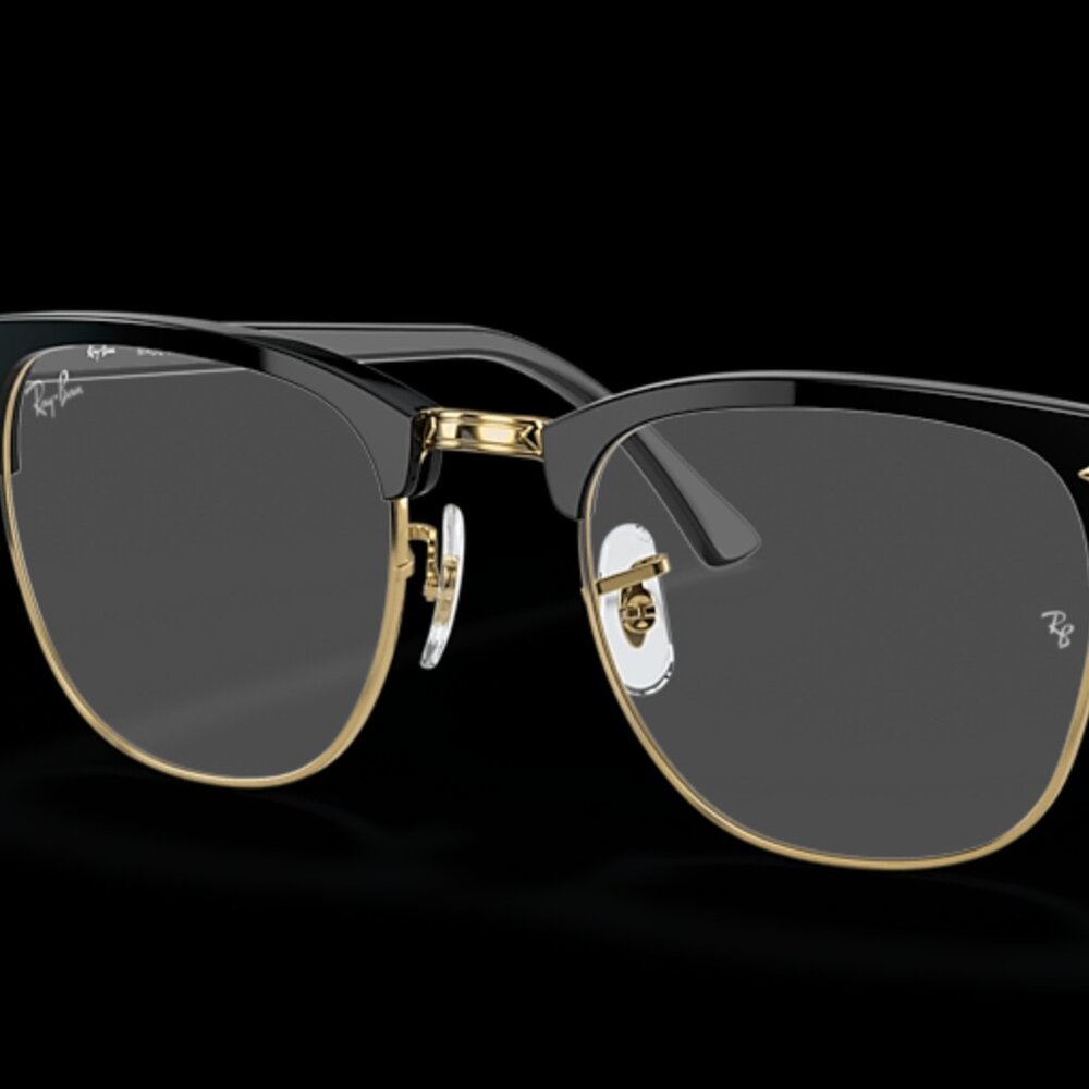 Ray-Ban RB3016 Clubmaster Blue-Light Clear Black 51-21